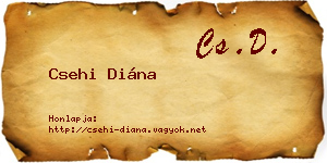 Csehi Diána névjegykártya