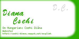 diana csehi business card